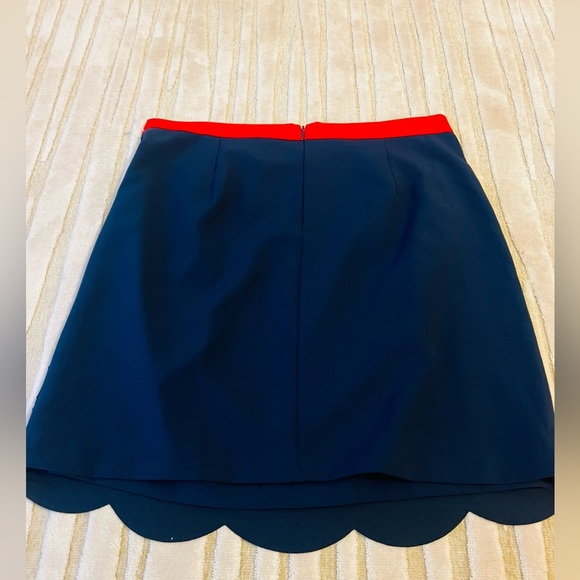 Elegant large navy and red skirt by Pixley with scallop bottom - Picture 5 of 5